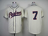 San Diego Padres #7 Chase Headley Cream 1948 Mitchell And Ness Throwback Stitched MLB Jersey Sanguo,baseball caps,new era cap wholesale,wholesale hats